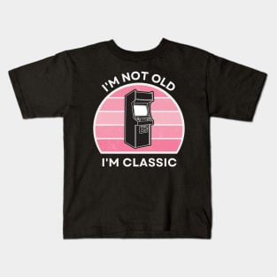 I'm not old, I'm Classic | Arcade | Retro Hardware | Vintage Sunset | Gamer girl | '80s '90s Video Gaming Kids T-Shirt